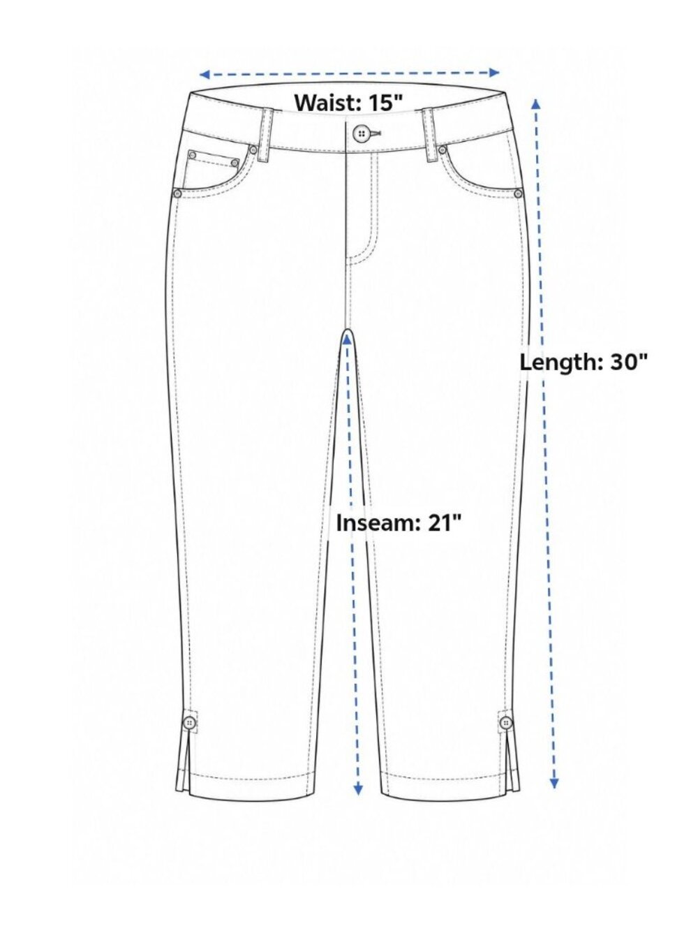 Vigoss Juniors 5 Capri Jeans Distressed Embroidered 21 Preppy Hip Grunge Urban - Picture 6 of 9